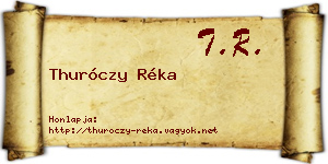 Thuróczy Réka névjegykártya